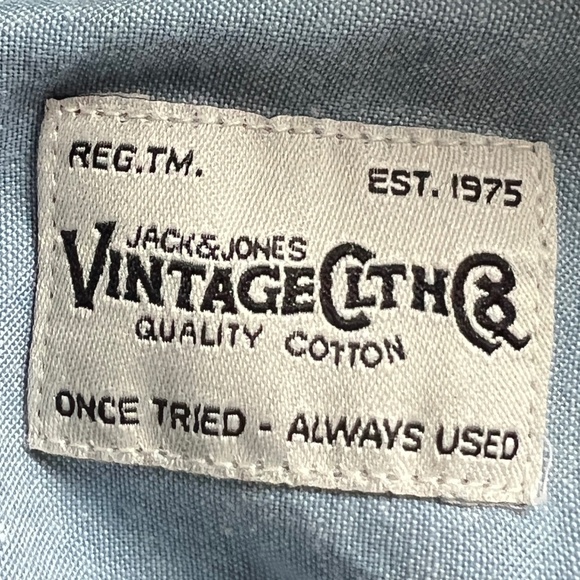 Jack&Jones - Blue Short Sleeves Button Down Shirt - Picture 5 of 6